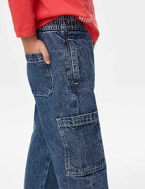 Elasticated Waist Side Pocket Denim Jeans (2-8 Yrs)