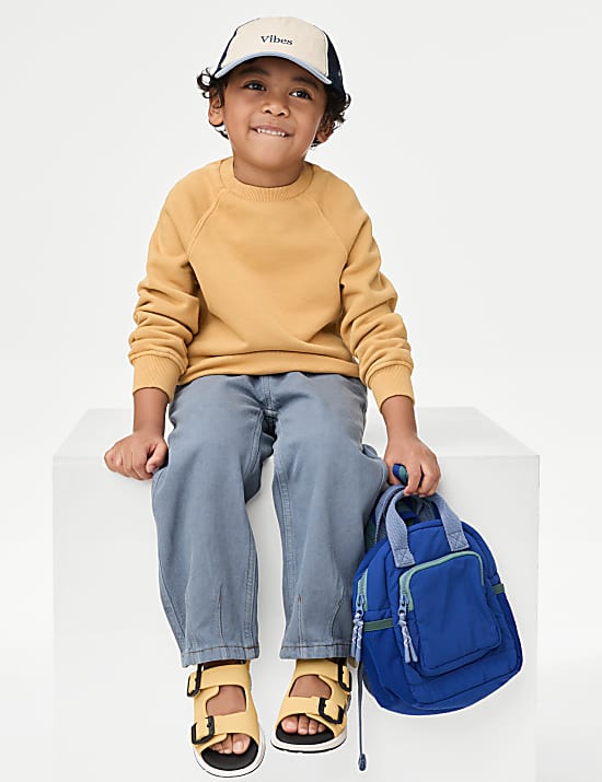 Jeans denim de colores con cordón ajustable en la cintura (2-8 años)