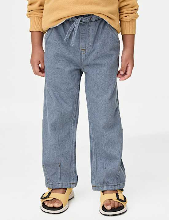 Coloured Denim Drawstring Waist Jeans (2-8 Yrs)