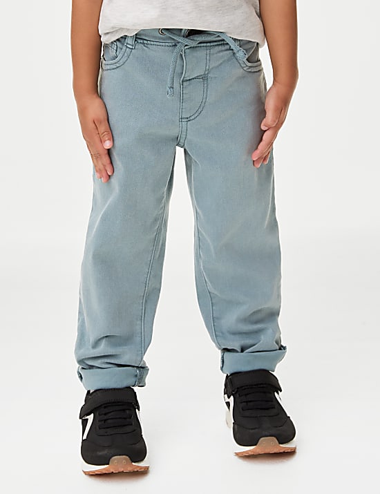 Τζιν σε εφαρμοστή γραμμή με ελαστική μέση και υψηλή περιεκτικότητα σε βαμβάκι (2-8 ετών)