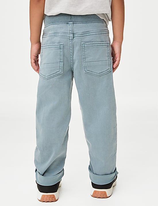 Τζιν σε εφαρμοστή γραμμή με ελαστική μέση και υψηλή περιεκτικότητα σε βαμβάκι (2-8 ετών)