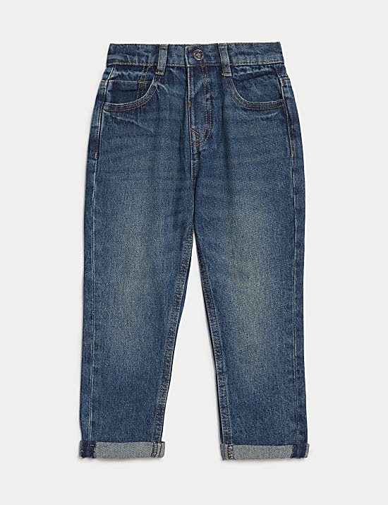 Relaxed Pure Cotton Elasticated Waist Jeans (2-8 Yrs)