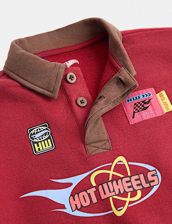 Top de rugby de algod&oacute;n Hot Wheels&trade; (2-8 a&ntilde;os)