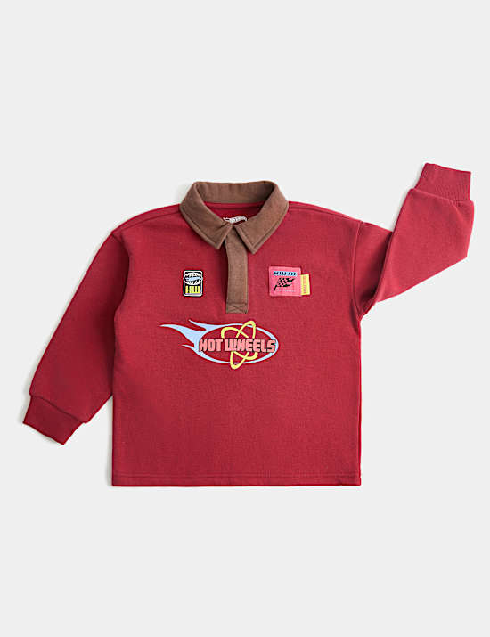 Top de rugby de algod&oacute;n Hot Wheels&trade; (2-8 a&ntilde;os)
