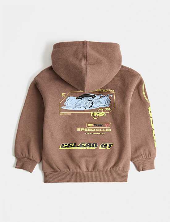 Cotton Rich Hot Wheels&trade; Hoodie (2-8 Yrs)