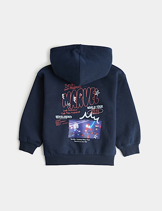 Sweat en coton &agrave; capuche et motif Spider-Man&trade; (du 2 au 8 ans)
