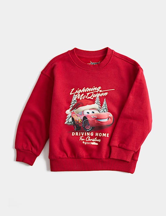 Cotton Rich Cars&trade; Christmas Sweatshirt (2-8 Yrs)