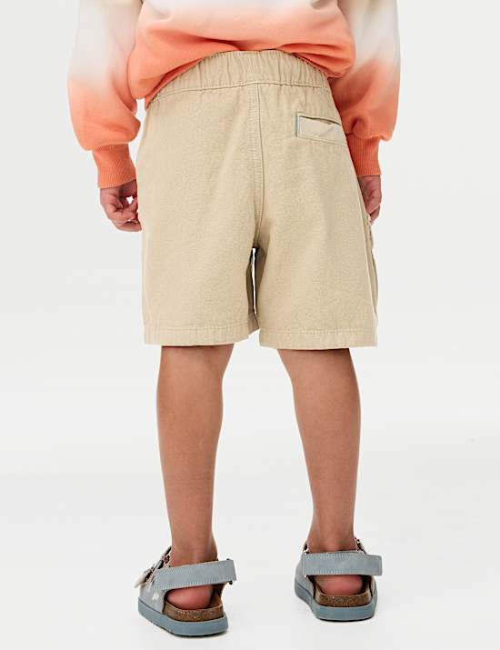 Pure Cotton Cargo Shorts (2-8 Yrs)