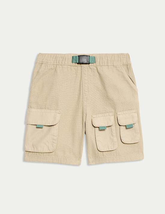 Pure Cotton Cargo Shorts (2-8 Yrs)