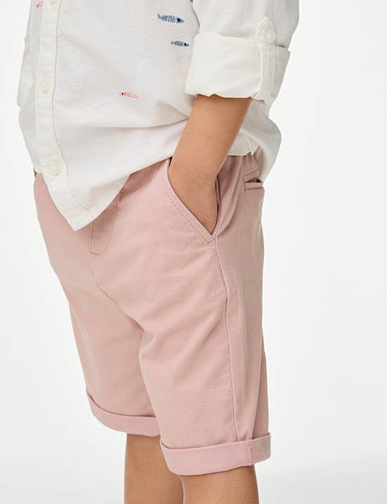 Chino &scaron;ortky s vysok&yacute;m pod&iacute;lem bavlny (2&ndash;8 let)