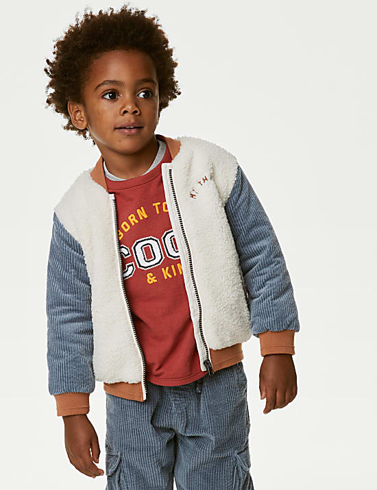 Cosy Borg Bomber Jacket (2-8 Yrs)