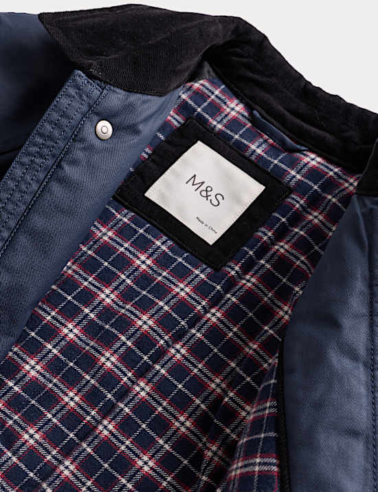 Waxed Jacket With Corduroy Collar (2-8 Yrs)