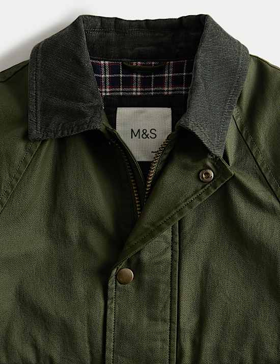 Waxed Jacket With Corduroy Collar (2-8 Yrs)