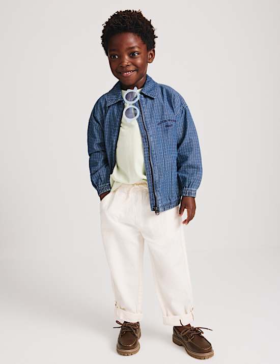 Pure Cotton Denim Ripstop Jacket (2-8 Yrs)