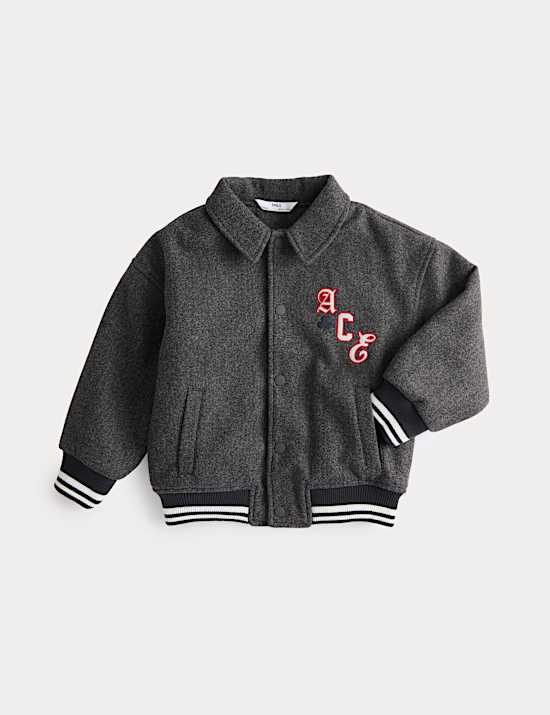 Embroidered Baseball Bomber Jacket (2-8 Yrs)
