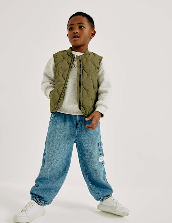 Lichte, doorgestikte bodywarmer (2-8 jaar)