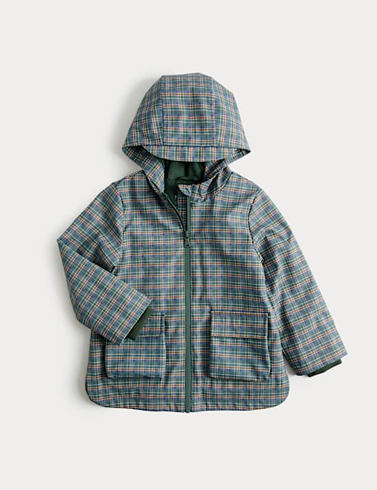 Lightweight Hooded Checked Fisherman Jacket (2-8 Yrs)