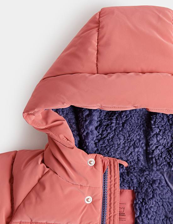 Manteau rembourr&eacute; doubl&eacute; imitation peau de mouton (du 2 au 8 ans)