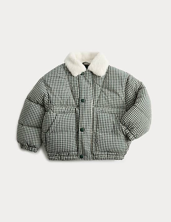 Borg Lined Gingham Jacket (2-8 Yrs)