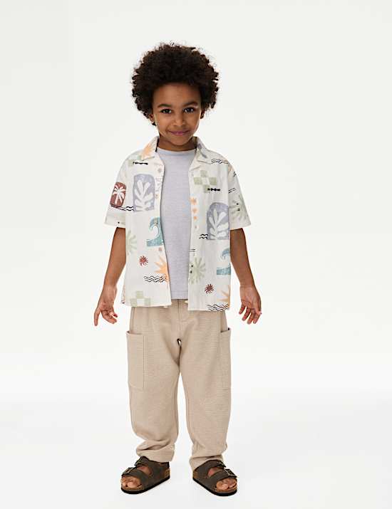 Cotton Rich Textured Trousers (1-8 Yrs)