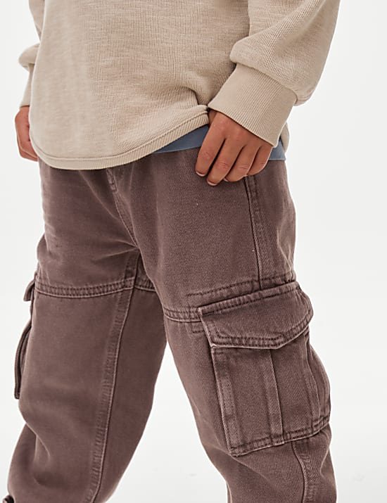 Pure Cotton Twill Cargo Trousers (2-8 Yrs)