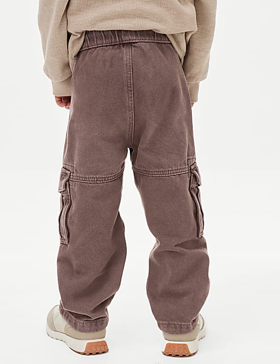 Pure Cotton Twill Cargo Trousers (2-8 Yrs)