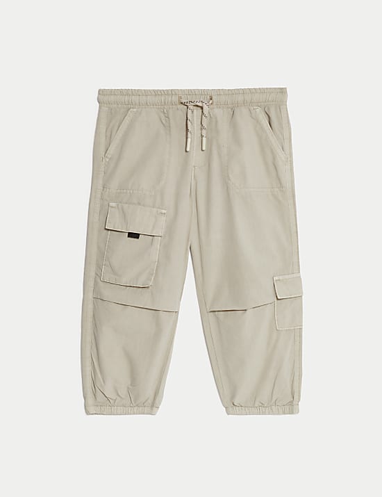 Relaxed Pure Cotton Parachute Trousers (2-8 Yrs)