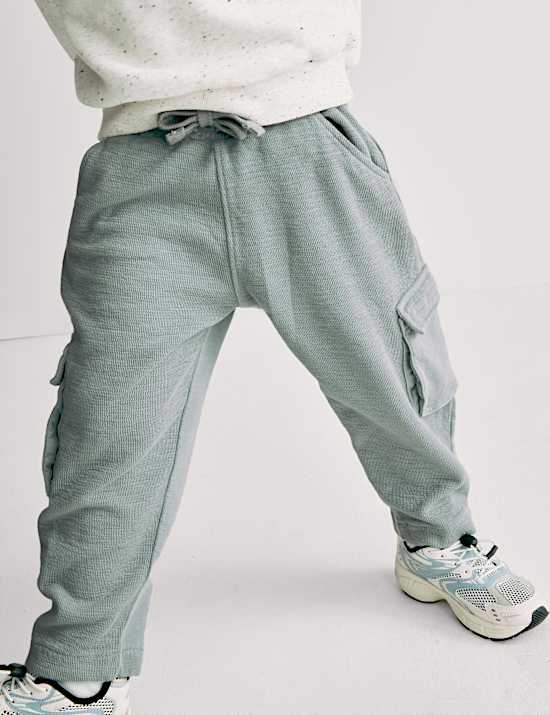 Pantalon cargo 100 % coton textur&eacute; (du 2 au 8 ans)