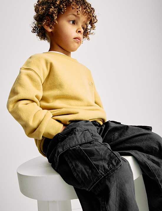 Pure Cotton Ripstop Cargo Trousers (2-8 Yrs)