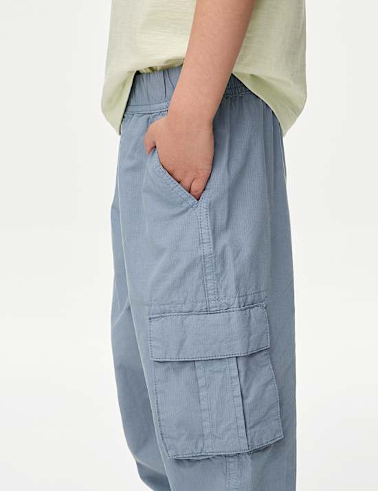 Παντελόνι cargo με βέλκρο από 100% βαμβάκι (2-8 ετών)