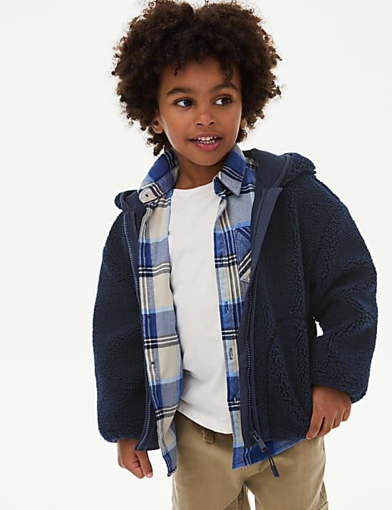 Fleece Zip Through Hooded Top (2-8 Yrs)