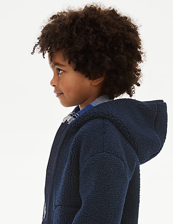 Fleece Zip Through Hooded Top (2-8 Yrs)