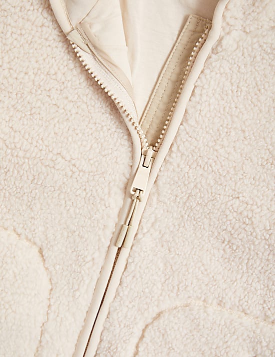 Top en polaire &agrave; capuche et fermeture zipp&eacute;e (du 2 au 8 ans)