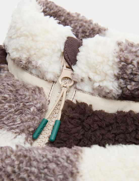 Borg Checked Fleece Lined Jacket (2-8 Yrs)