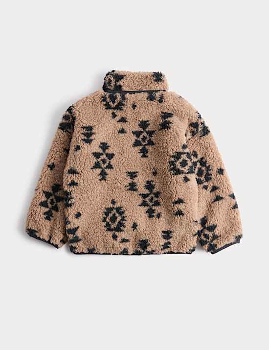 Borg Patterned Fleece Jacket (2-8 Yrs)