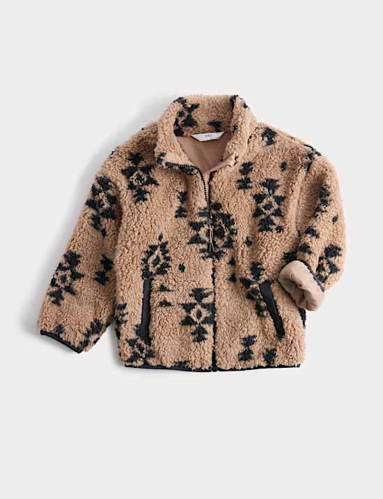 Borg Patterned Fleece Jacket (2-8 Yrs)