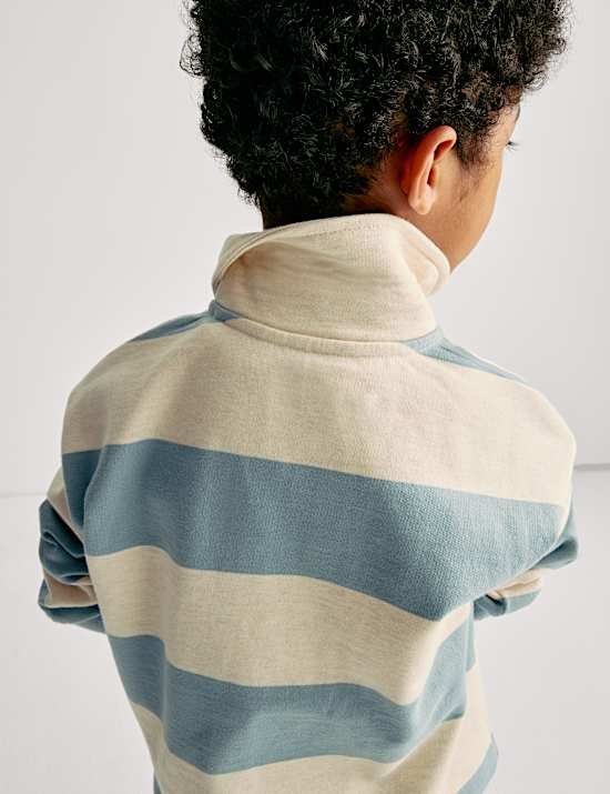 Sweat de rugby 100 % coton à encolure (du 2 au 8 ans)