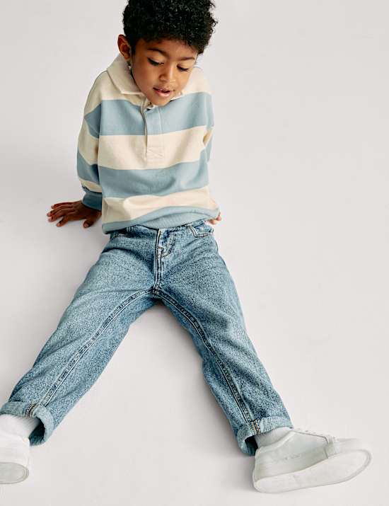 Sweat de rugby 100 % coton à encolure (du 2 au 8 ans)