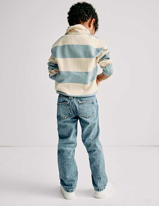 Sweat de rugby 100 % coton à encolure (du 2 au 8 ans)