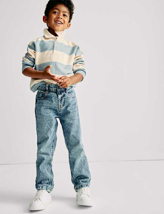 Sweat de rugby 100 % coton à encolure (du 2 au 8 ans)