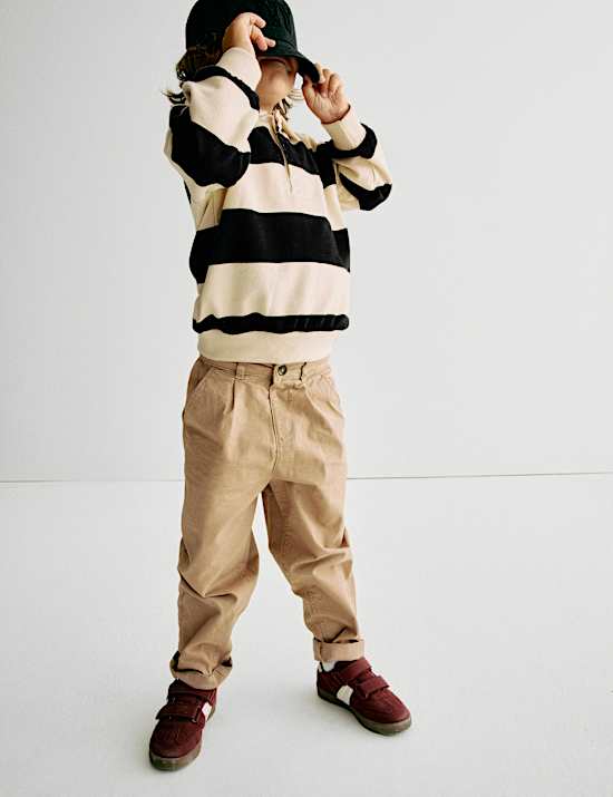 Pure Cotton Collared Rugby Sweatshirt (2-8 Yrs)