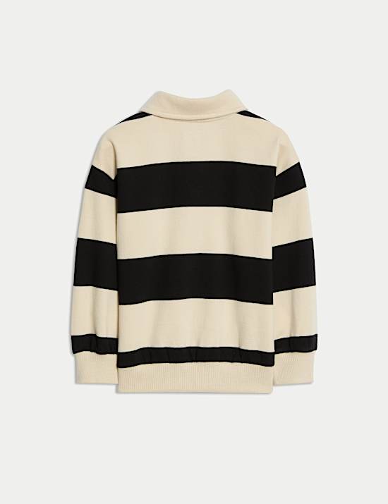 Pure Cotton Collared Rugby Sweatshirt (2-8 Yrs)