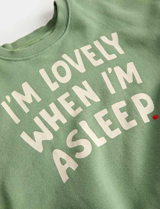 Sweat-shirt en coton avec texte (du 1 au 10 ans)