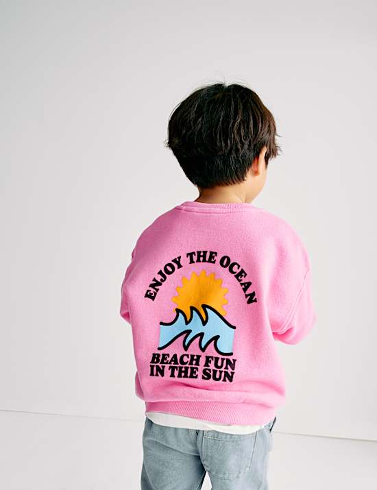 Pure Cotton Graphic Sweatshirt (2-16 Yrs)
