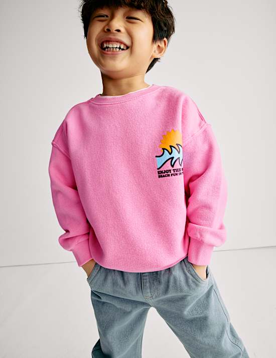 Pure Cotton Graphic Sweatshirt (2-16 Yrs)