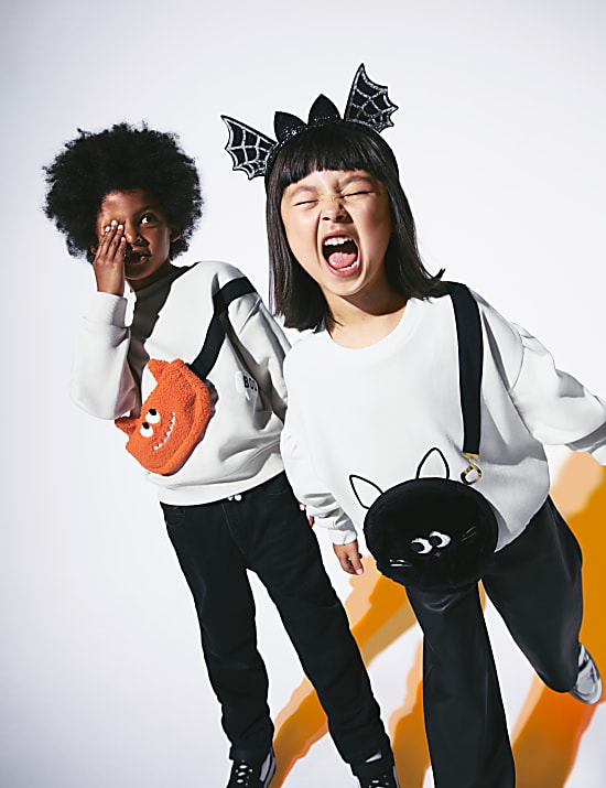 Cotton Rich Monster Bag Sweatshirt (2-8 Yrs)