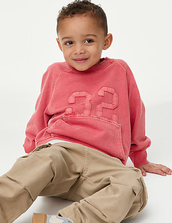 Φούτερ με σλόγκαν 32 από 100% βαμβάκι (2-8 ετών)