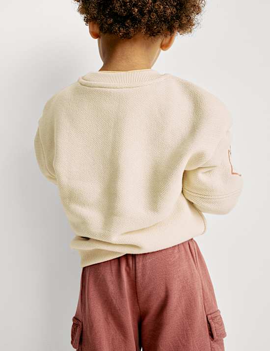 Cotton Rich Embroidered Sweatshirt (2-8 Yrs)