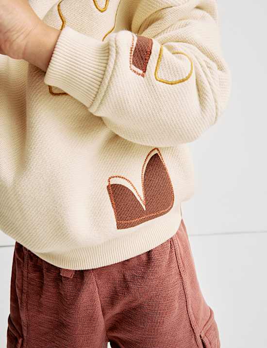 Cotton Rich Embroidered Sweatshirt (2-8 Yrs)