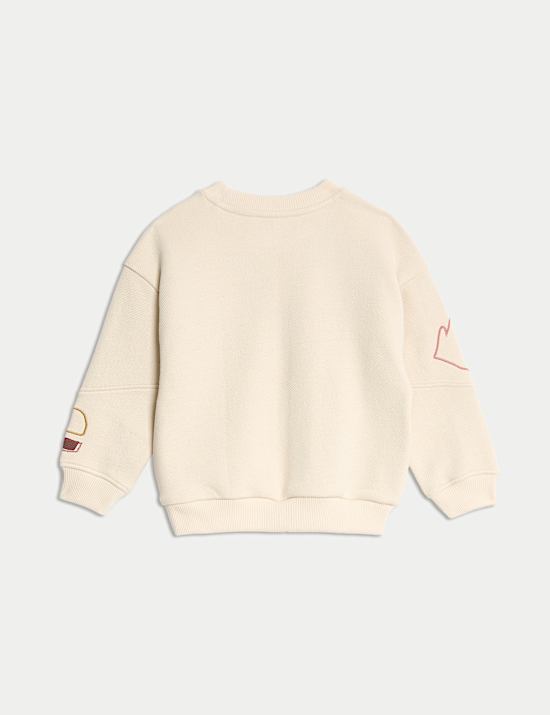 Cotton Rich Embroidered Sweatshirt (2-8 Yrs)